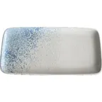 image of ID Fine 5316395 Rectangular Fine China Platter, 6.43" W x 13.5" D x 1" H, Azure Sky, Dishwasher Safe