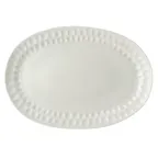 image of Mikasa 5316692 China Platter, 7.1"W x 10.2"D x 0.78"H, Bone China, White, Vegan