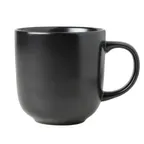 image of Mikasa 5317671 China Mug, 4.8", 10.7oz, Black Matte Porcelain, Dishwasher Microwave Oven Safe