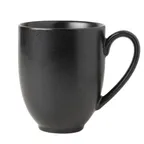 image of Mikasa 5317672 Java China Mug, 5", 13.4oz, Black Matte Porcelain, Dishwasher Microwave Oven Safe