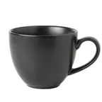image of Mikasa 5317673 China Cup, 5", 10.7oz, Black Matte Porcelain, Dishwasher Microwave Oven Safe