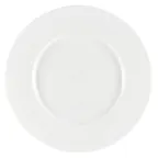 image of Mikasa 5319394 China Plate, 10.2" Wide Rim, White, Bone China, Dishwasher Safe - Tendre
