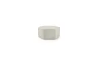 image of Chic 5320792 Platform Plate Hexagonal White Porcelain 3.125" Diameter 1.57" Height Roche Finish