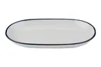 image of ID Fine 5321442 Oval China Platter, 11.2" W x 7.2" D x 1.17" H, Modest Navy, Dishwasher Safe