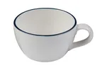 image of ID Fine 5321446 9‑Oz Modest Navy China Mug, 4"×2.33"×7.4" Stackable, Dishwasher Safe, Fine China