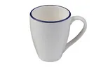 image of ID Fine 5321447 10‑Oz Modest Navy Fine China Mug, 4" W x 4" D x 4.6" H, Dishwasher Safe, Stackable