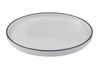 image of ID Fine 5321451 Flat Plate, 8.25" Diameter Round Fine China, Modest Navy, Dishwasher Safe