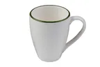 image of ID Fine 5321586 China Mug, 10 oz Modest Green China, 4"W x 4"D x 4.6"H, Stackable, Dishwasher Safe