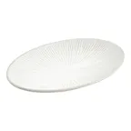 image of F2D 5323454 - China Platter, 6.7" x 10" Porcelain Grey, Dishwasher & Microwave Oven Safe, Halo Finish