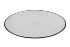 image of ID Fine 5324455 Coupe Plate – 6" W x 6" D x 0.71" H Fine China Modest Black Edge Dishwasher Safe