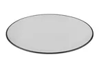 image of ID Fine 5324459 Plate, 11.66" Diameter Fine China, Modest Black, Curved Edge, Dishwasher Safe