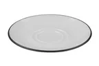 image of ID Fine 5324461 - Modern Black Fine China Round Saucer, 6.4"W x 6.4"D x 0.75"H, Dishwasher Safe