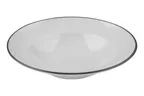 image of ID Fine 5324468 Deep Plate, 14oz 9.86" x 9.86" x 1.75" Round Black Fine China, Dishwasher Safe