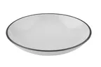 image of ID Fine 5324478 Deep Round China Plate, 26 oz, 8.8" x 8.8" x 1.67" Modest Black, Dishwasher Safe