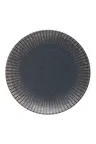 image of ID Fine 5324579 Coupe Plate, 6" x 0.7" Fine China, Reckless Black, Curved Edge, Dishwasher Safe