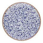 image of ID Fine 5324581 Coupe Plate, 6" Round China, Venecia Blue, Curved Edge, Dishwasher Safe 6"x6"x0.7"