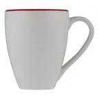 image of ID Fine 5324886 China Mug, 10‑Ounce Modest Maroon, 3.25" W x 4" D x 4" H, Fine China Material