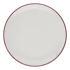 image of ID Fine 5324894 Round Coupe Rim China Plate, 8.2" Diameter, Modest Maroon Fine China