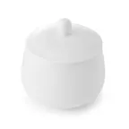 image of Mikasa 5326457 Hospitality Sugar Bowl, 3", 10oz, Bone China, White, With Lid
