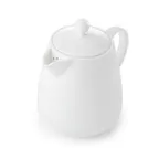 image of Mikasa 5326466 - Lola White Bone China Teapot, 3.8" Height, 13oz Capacity
