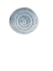 image of ID Fine 5327587 1972 Coupe Plate, 8.3" x 7.5" Swirl Blue Vitrified Stoneware Ceramic with Coupe Rim
