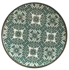 image of ID Fine 5327708 1972 Coupe Plate, 11" Round Ceramic Plate, Seville Green Vitrified Stoneware, Rim
