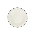 image of ID Fine 5335873 1972 Coupe Plate, 8.26" Round Porcelain Dinner Plate, Black Line Fulya, Dishwasher Safe