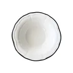 image of ID Fine 5335882 - 9" Round Porcelain Bowl, 38oz Capacity, Black Line Fulya Finish - 1/Each