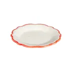 image of ID Fine 5335889 1972 Coupe Plate, 10.24" Round Porcelain, Coral Fulya, Dishwasher Safe Coupe Rim