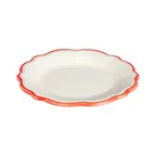 image of ID Fine 5335890 1972 Coupe Plate – 11.42" Round Porcelain, Coral Fulya, Dishwasher Safe Coupe Rim