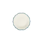 image of ID Fine 5335904 1972 Coupe Plate 5.91" Round Porcelain Plate Teal Line Fulya Dishwasher Safe