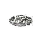 image of ID Fine 5335941 1972 Coupe Plate, 8.26" Round Porcelain Dinnerware, Herba Black Fulya Finish