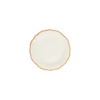 image of ID Fine 5336801 1972 Coupe Plate, 5.91" Round Porcelain Mustard Line Fulya, Dishwasher Safe