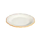 image of ID Fine 5336804 1972 Coupe Plate, 10.24" Round Porcelain Mustard Line Fulya, Dishwasher Safe