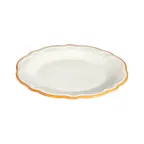 image of ID Fine 5336807 1972 Coupe Plate, 11.42" Round Porcelain Plate, Mustard Line Fulya, Dishwasher Safe
