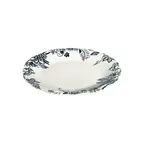 image of ID Fine 5336891 1972 Coupe Plate – 10.24" Round Porcelain, Silva Black Fulya Finish, Dishwasher Safe