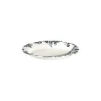 image of ID Fine 5336896 Oval China Platter, 8.27" x 4.1", Silva Black Fulya Finish, Oval Shape, Premium China