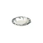 image of ID Fine 5336897 Deep Plate, 6.6" Round Porcelain, Silva Black Fulya, 6.9oz, Rim, Dishwasher Safe