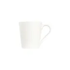 image of ID Fine 5336991 - 4" White Fine China Mug, Porcelain Bevel Edge, Non-Stackable Tableware