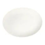 image of ID Fine 5337082 Coupe Oval Platter, 9.63" x 13" Lona White Fine China Serving Tray