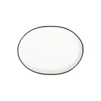image of ID Fine 5337291 Oval Fine China Platter, 9.63" x 13", Modest Black, Dishwasher Safe
