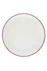 image of ID Fine 5337304 - 11.22" Round Coupe Rim Fine China Plate, Modest Maroon, Dishwasher Safe - 1/Each