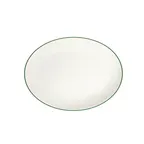 image of ID Fine 5337306 Oval Fine China Platter, 9.63" x 13", Modest Green, Dishwasher Safe