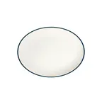 image of ID Fine 5337498 Oval Fine China Platter, 9.63" x 13", Modest Navy, Dishwasher Safe