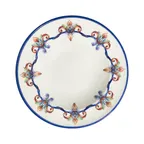 image of ID Fine 5337735 - 11.1" Round Deep Rim Fine China Plate, Brio Blue, 19 oz Capacity, Dishwasher Safe