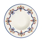 image of ID Fine 5337736 Fine China Plate, 11.6" Diameter, 16 Oz Capacity, Deep Rim, Brio Blue Finish