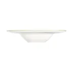 image of ID Fine 5337740 11.6" Sorrento Lemon Fine China Plate, 16 oz Capacity, Deep Rim, Round Shape
