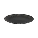 image of ID Fine 5340234 - 9.83" Round Coupe Rim China Plate, Black Fine China, Elegant Dinnerware