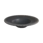 image of ID Fine 5340237 11.6" Black Fine China Plate, 16 oz Capacity, Deep Rim, Round Shape, Reckless Design