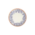 image of ID Fine 5340264 - 9.83" Round Coupe Rim China Plate, Edge Blue Finish, Fine Venecia Design